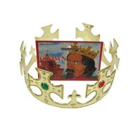 Mooie verstelbaar koningskroon in goud met stenen