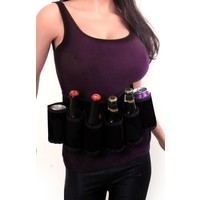 Leuke zwarte riem waar drank in kan