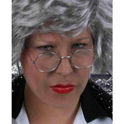 Leuke ronde zilveren bril met glazen