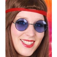 Leuke blauwe hippiebril