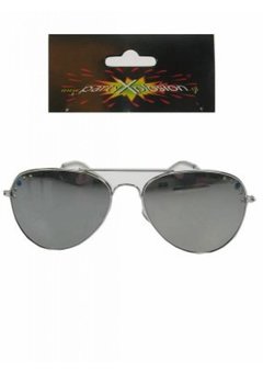 Pilotenbril zilver spiegelglas