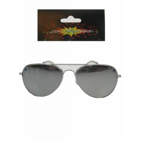 Stoer pilotenbril zilver spiegelglas voor kinderen