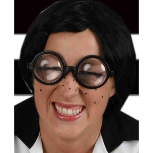 Grappige bril met dikke glazen