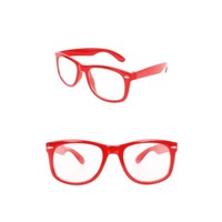 Mooie rode bril met blank glas