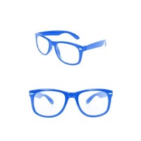Leuke blauwe bril met blank glas