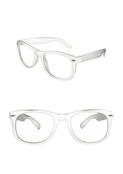 Witte bril met blank glas