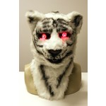 Volkop masker tijger wit lichtgevende ogen, bewegende mond