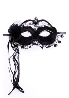 Zwart oogmasker met kant LUXE