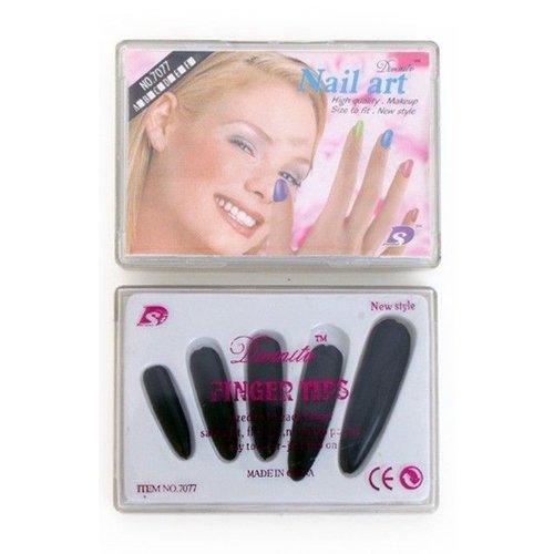 Nagels zwart extra lang