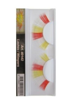 Wimpers rood/wit/geel