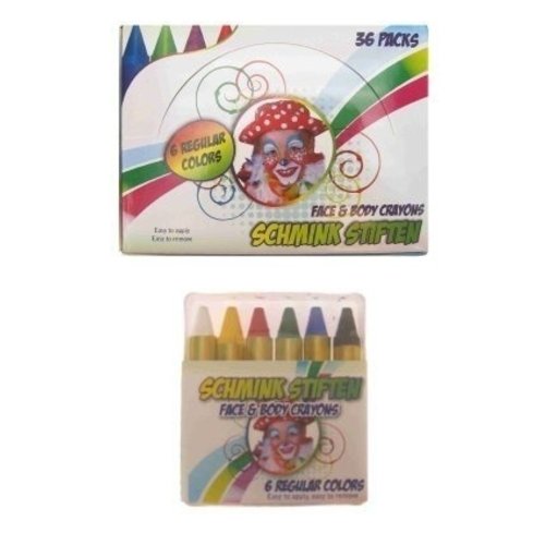 Handige  Schminkstiften PXP  in 6  reguliere kleuren