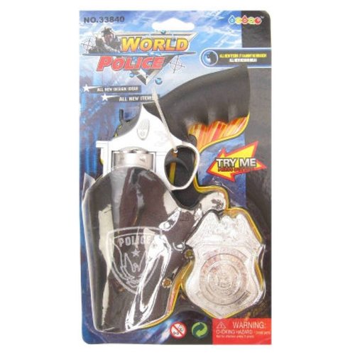 Pistool met holster en politie badge Kevin