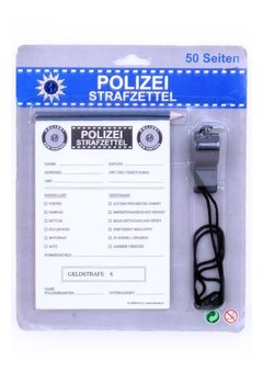 Polizei strafzettel + Bleistift fl√∂te