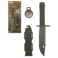 Mooi leger mes in het groen met kompas