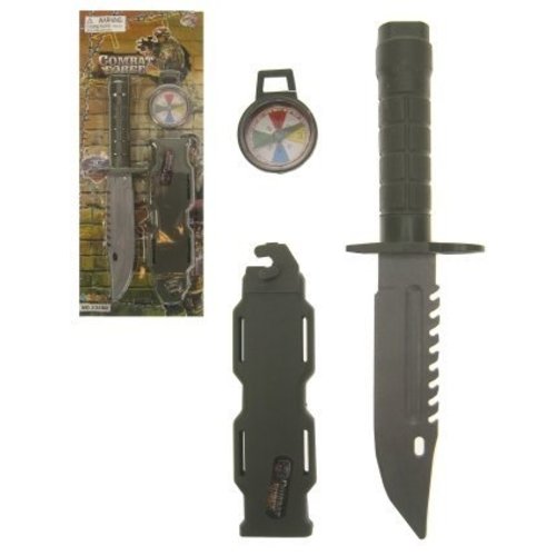 Mooi leger mes in het groen met kompas