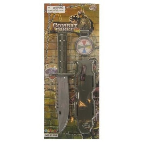 Mooi leger mes in het groen met kompas