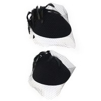 Mooie dameshoed wolvilt zwart met veren