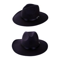 Stoere zwarte cowboyhoed in vilt