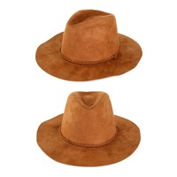 Mooie cowboyhoed bruin in suede