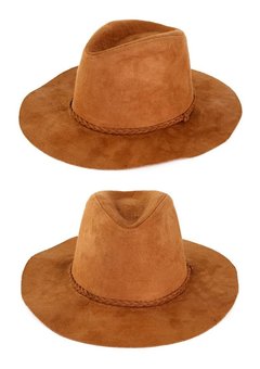 Cowboyhoed bruin suede