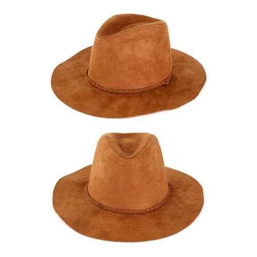 Mooie cowboyhoed bruin in suede