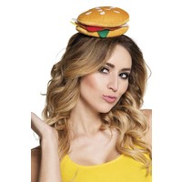 Leuke tiara met nep hamburger