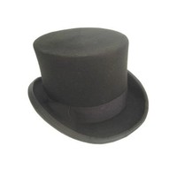 Mooie hoge zwarte hoed in wolvilt