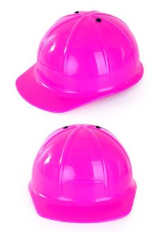 Roze bouwhelm verstelbaar