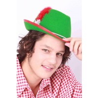 Leuke groene Beierse hoed met bloem