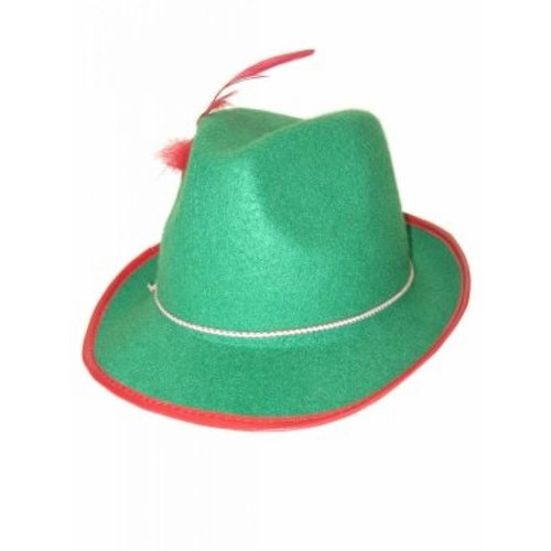 Leuke groene Beierse hoed met bloem