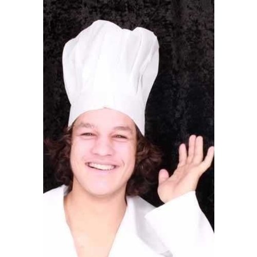 Mooie witte koksmuts voor volwassenen
