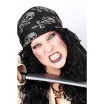 Leuke Piraten bandana Esther met doodskoppen 70X70cm