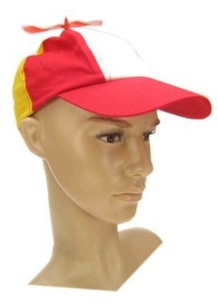 Pet rood wit geel met propeller