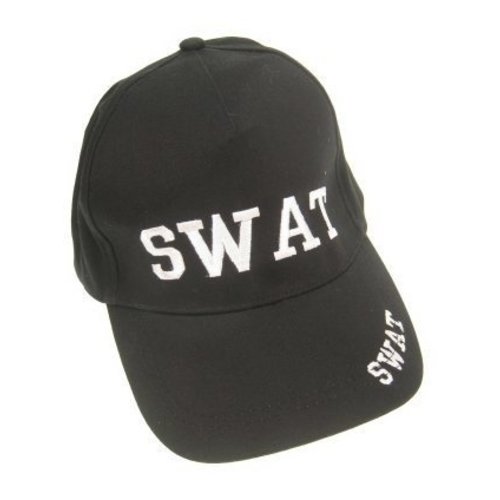 Ruige zwarte SWAT pet Niels