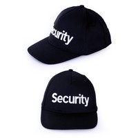 Leuke zwarte pet met opdruk Security