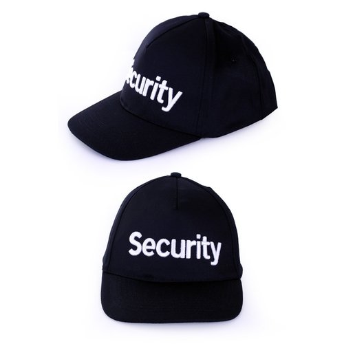 Leuke zwarte pet met opdruk Security