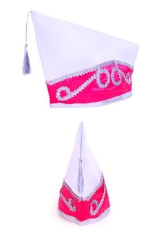 Prinsen muts roze wit one size