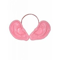 Leuke tiara met grote roze Dombo oren