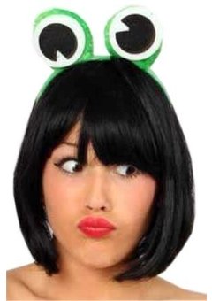 Diadeem met ruige kikker ogen