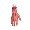 Afgehakte nep hand met bloedspetters