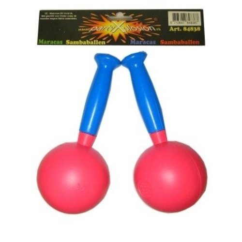 Handige set samba ballen in rood blauw