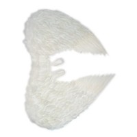 Leuke witte veren engelenvleugel 60X75cm