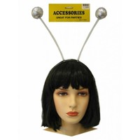 Mooi antenne tiara met 2 zilveren bollen