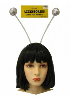 Antenne diadeem met 2 zilveren bollen