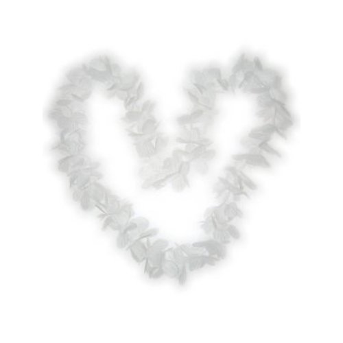 Mooie hawaii bloemenslinger in wit