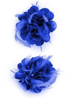 Kobaltblauw bloem met veertjes