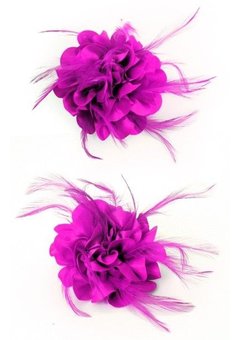 Roze bloem met veertjes