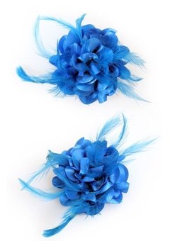 Turquoise bloem met veertjes