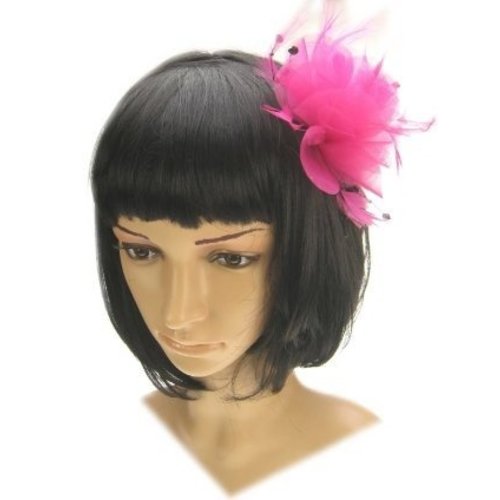 Haardeco op haarspeld roze