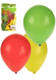 Ballonnen rood geel groen 50st. 20cm